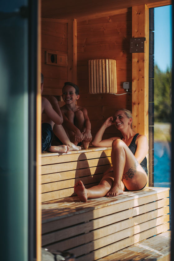 Flytende Badstue Sommer Familie